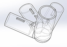 wireframe of custom part
